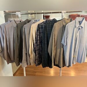 Men's dress shirts. Variety of brands and sizes.